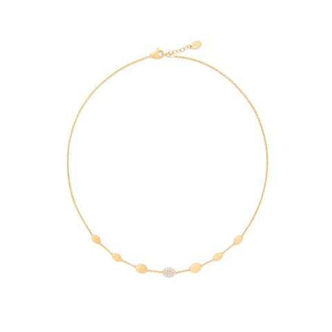 Marco Bicego ketting in geel goud 18kt met briljant van 0,17 karaat