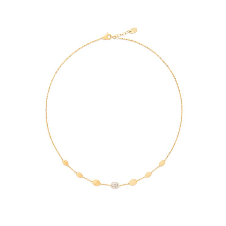 Marco Bicego ketting in geel goud 18kt met briljant van 0,17 karaat