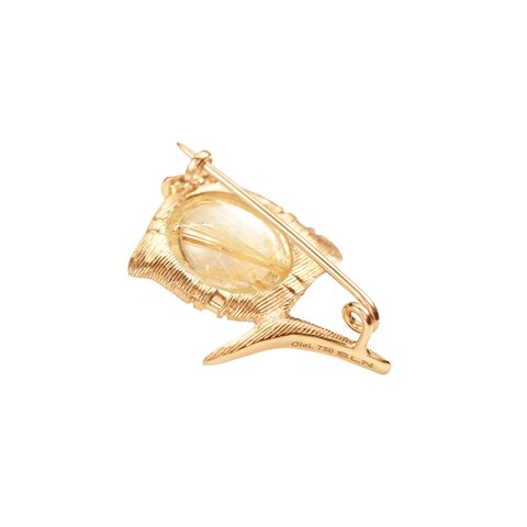 pendentif Ole Lynggaard en or jaune 18 ct avec quartz rutile