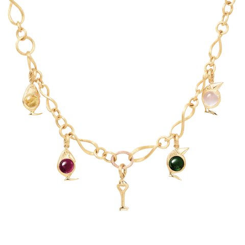pendentif Ole Lynggaard en or jaune 18 ct avec quartz rose