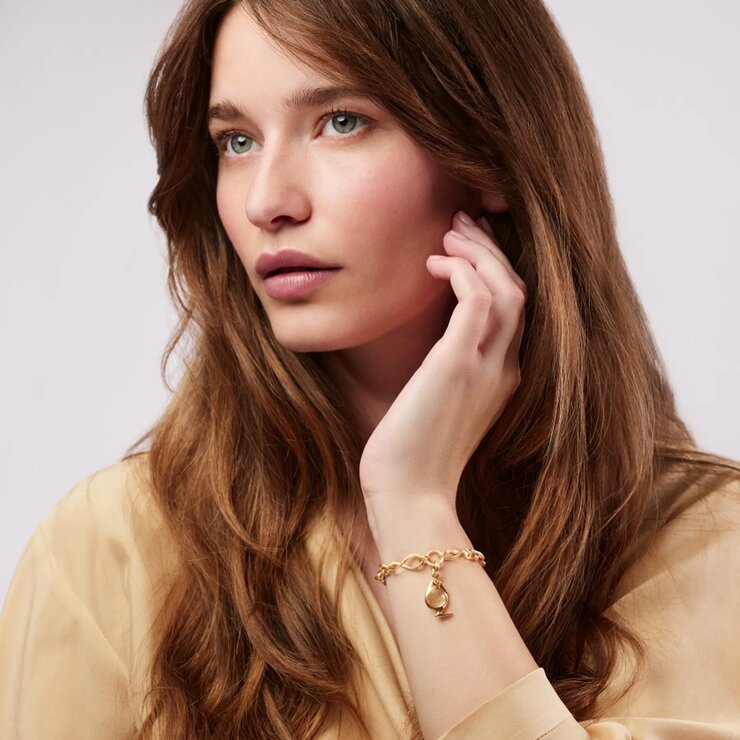 Ole Lynggaard hanger in geel goud 18kt met quartz rutile