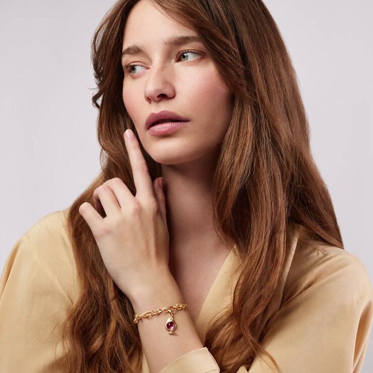 Ole Lynggaard hanger in geel goud 18kt met toermalijn