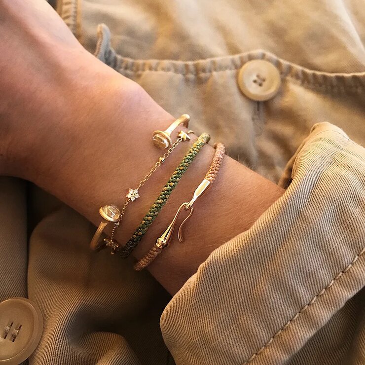 Ole Lynggaard armband in geel goud 18kt met quartz rutile