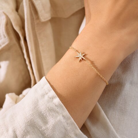 bracelet Ole Lynggaard en or jaune 18 ct avec brillant de 0.15 carat
