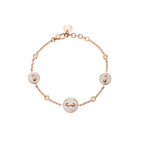 Pomellato armband in rosé goud 18kt met briljant van 0,63 karaat