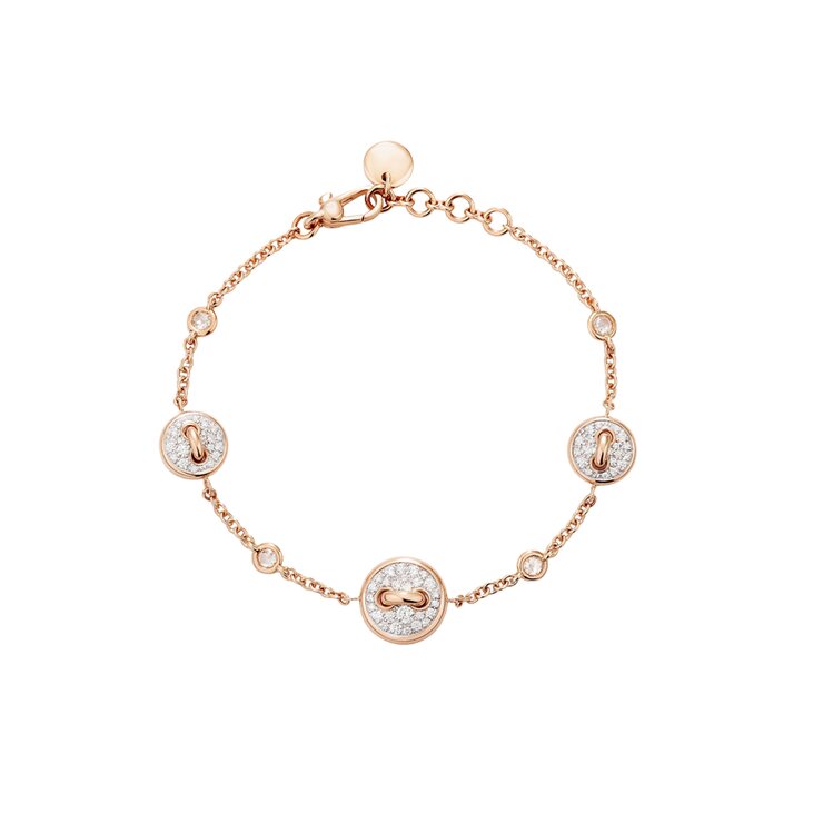 Pomellato armband in rosé goud 18kt met briljant van 0,63 karaat