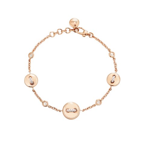 bracelet Pomellato en or rose 18 ct avec brillant de 0.63 carat