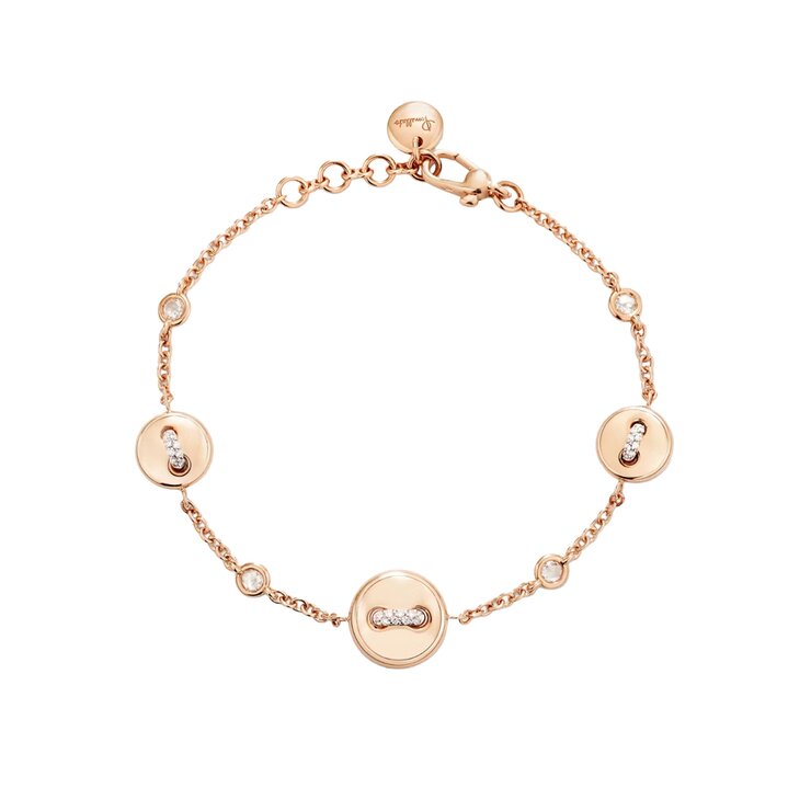 Pomellato armband in rosé goud 18kt met briljant van 0,63 karaat