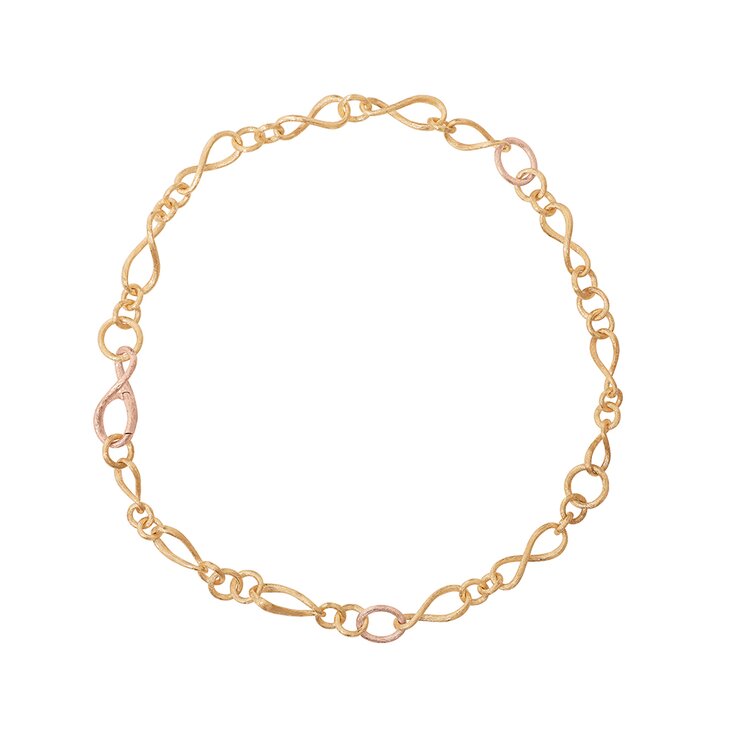 Ole Lynggaard ketting in geel en rosé goud 18kt