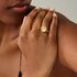 bague Ole Lynggaard en or jaune 18 ct avec quartz rutile entouré de briljants de 0,02 karaat - thumb