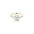 Messika ring in geel goud 18kt met emerald diamant van 0,43 karaat als hoofdsteen omringd door briljanten van 0,32 karaat - thumb