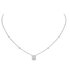 Messika ketting in wit goud 18kt met emerald diamant van 0,25 karaat als hoofdsteen omringd door briljanten van 0,15 karaat - thumb