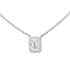 Messika ketting in wit goud 18kt met emerald diamant van 0,25 karaat als hoofdsteen omringd door briljanten van 0,15 karaat - thumb