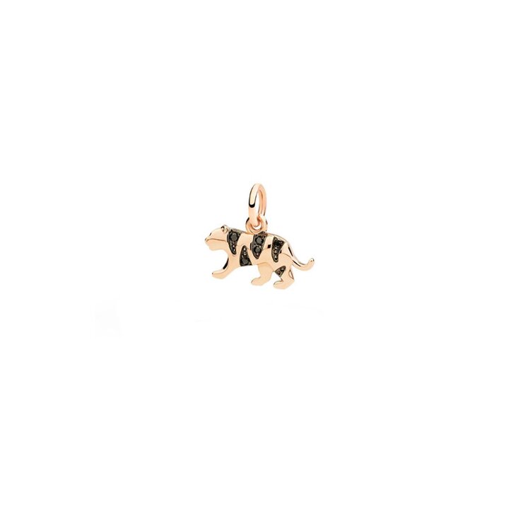 DoDo hanger in rosé goud 9kt met zwarte briljant van 0,03 karaat