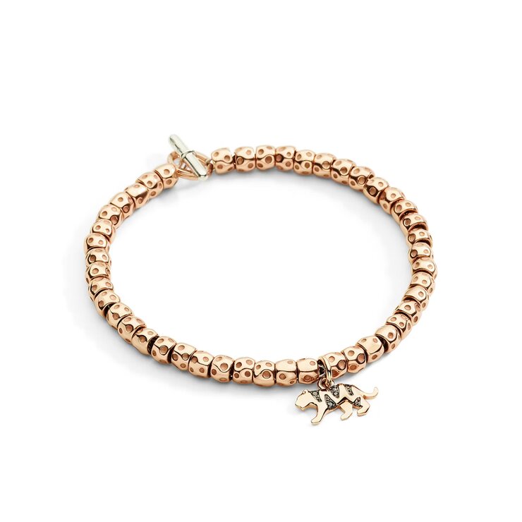 DoDo hanger in rosé goud 9kt met zwarte briljant van 0,03 karaat