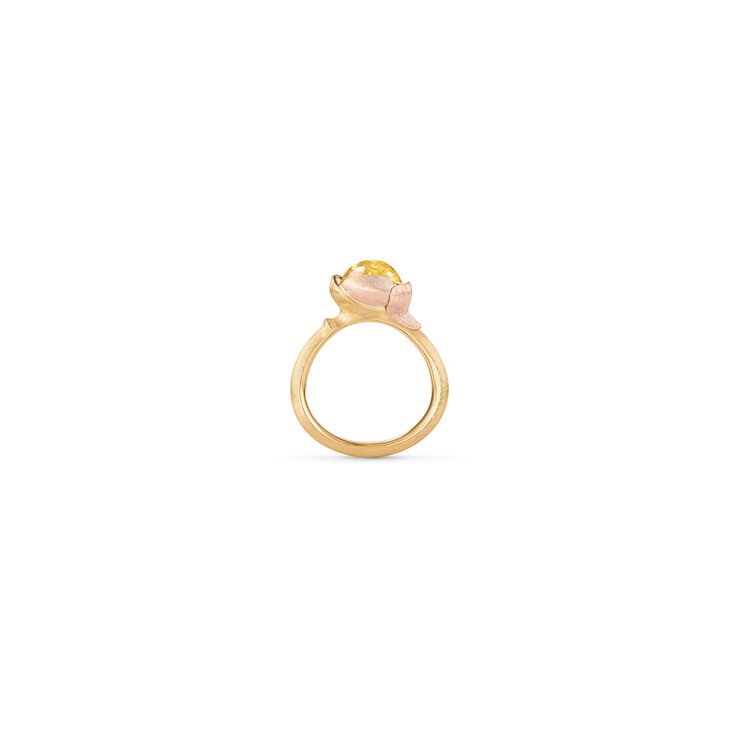 bague Ole Lynggaard en or jaune 18 ct avec quartz rutile