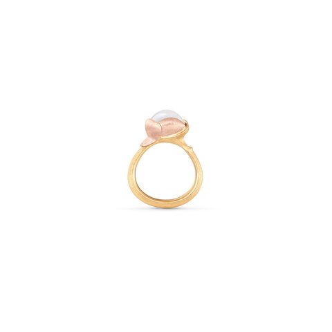 Ole Lynggaard ring in geel goud 18kt met maansteen