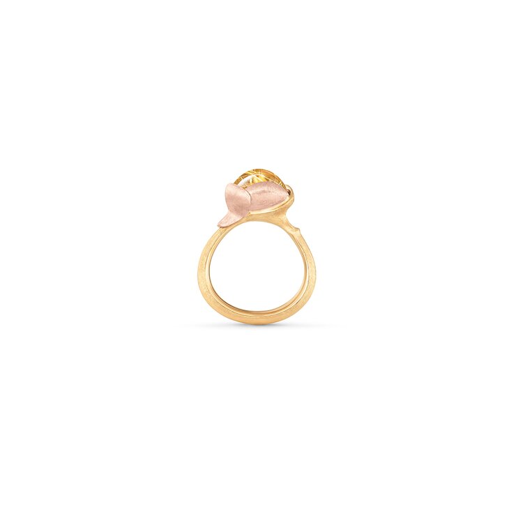Ole Lynggaard ring in geel goud 18kt met quartz rutile