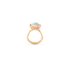 Ole Lynggaard ring in geel goud 18kt met aquamarijn omringd door briljanten van 0,05 karaat - thumb