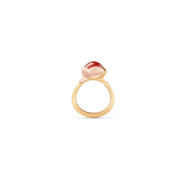 bague Ole Lynggaard en or jaune 18 ct avec cornaline