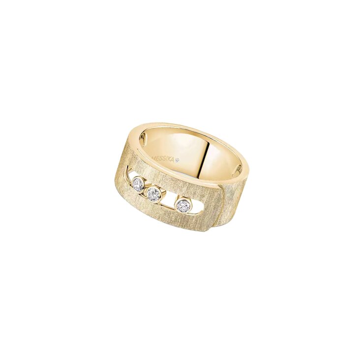 Messika ring in geel goud 18kt met briljant van 0,12 karaat