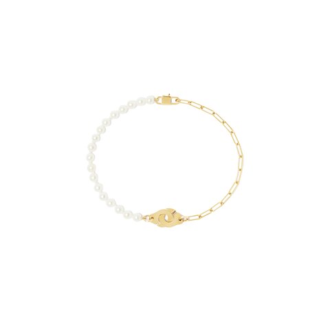 bracelet dinh van en or jaune 18 ct avec perles