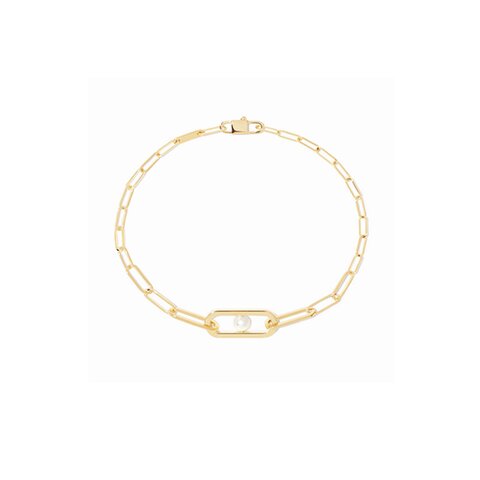bracelet dinh van en or jaune 18 ct avec perles