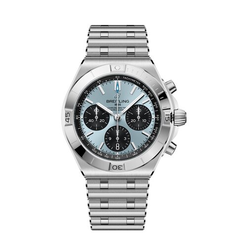 Breitling horloge een wijzerplaat in het blauw en een diameter van 42 mm