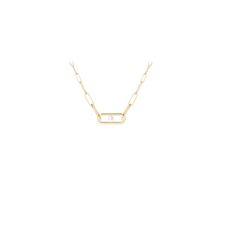dinh van ketting in geel goud 18kt met parels