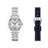montre Tissot avec un boîtier en acier, un cadran argent avec brilliant et un diamètre de 29 mm - thumb