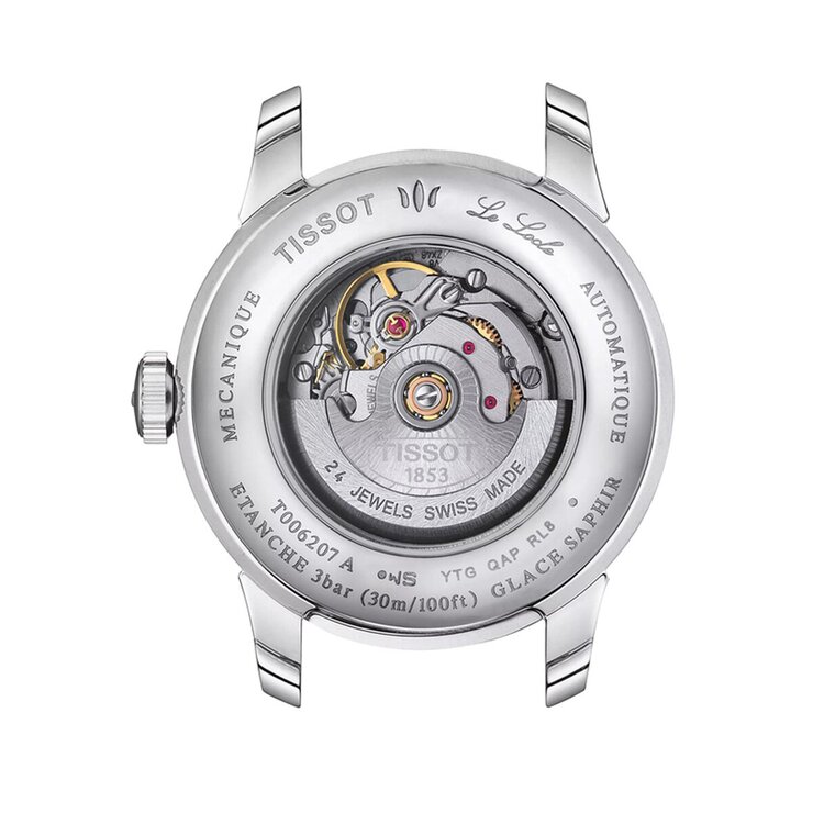 montre Tissot avec un boîtier en acier, un cadran argent avec brilliant et un diamètre de 29 mm