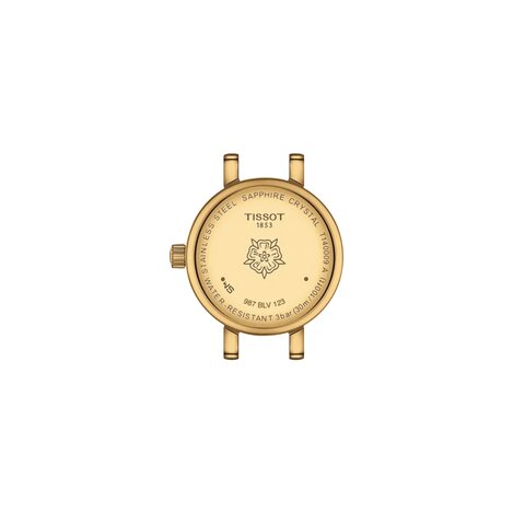 Tissot horloge met een kast in gele pvd-coating