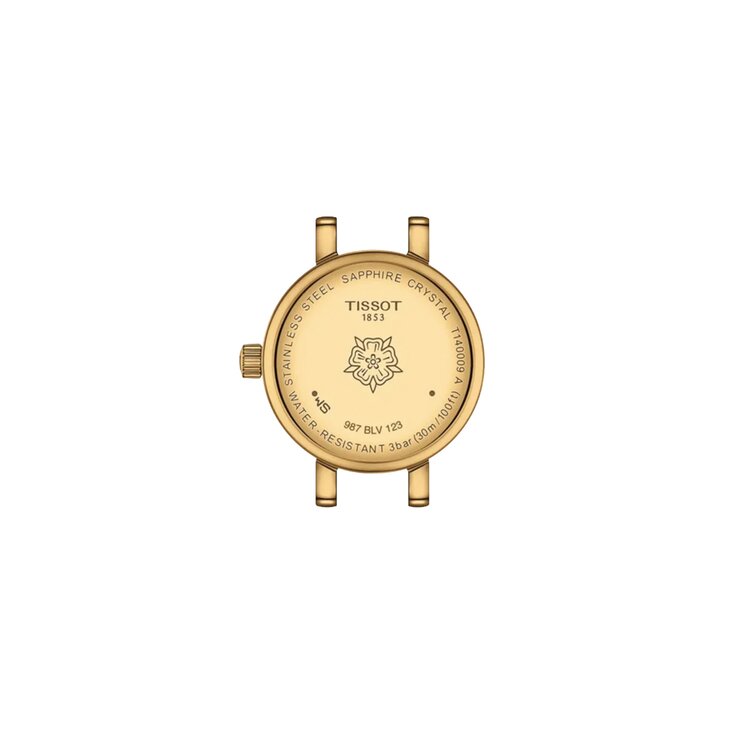 montre Tissot avec un boîtier en revêtement pvd jaune