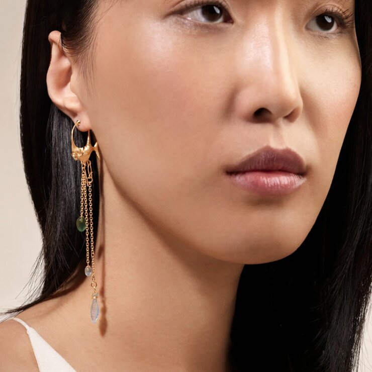 boucles d'oreilles Ole Lynggaard en or jaune 18 ct