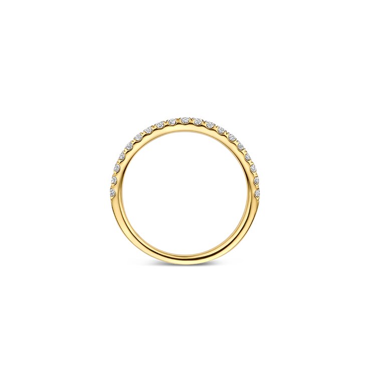 The Exclusive Collection trouwring in geel goud 18kt met briljant van 0,30 karaat