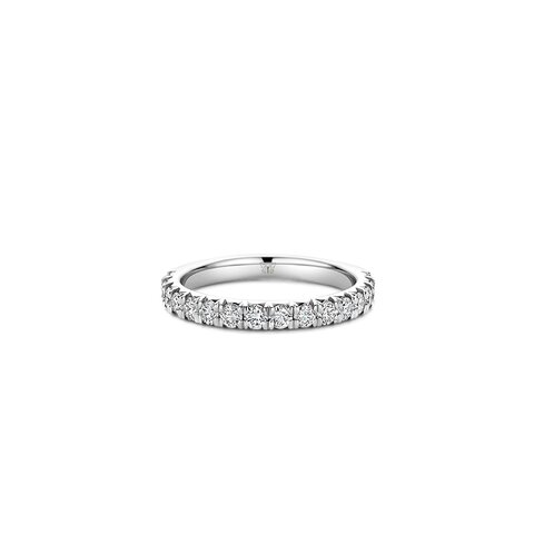 The Exclusive Collection trouwring in wit goud 18kt met briljant van 0,75 karaat