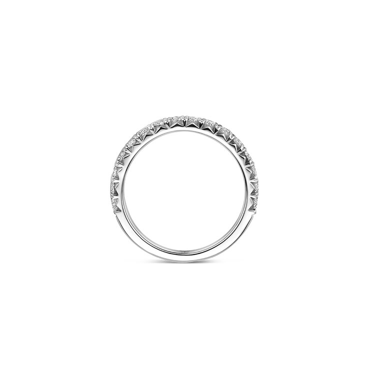 The Exclusive Collection trouwring in wit goud 18kt met briljant van 0,75 karaat