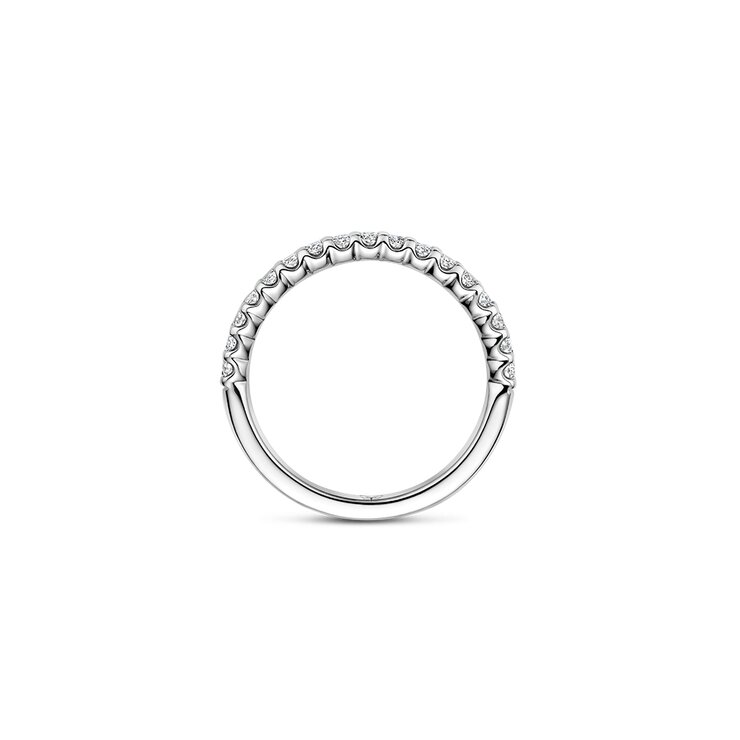 The Exclusive Collection trouwring in wit goud 18kt met briljant van 0,42 karaat