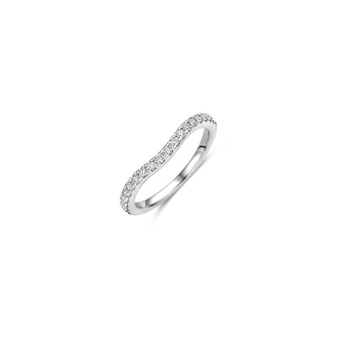 The Exclusive Collection trouwring in wit goud 18kt met briljant van 0,32 karaat