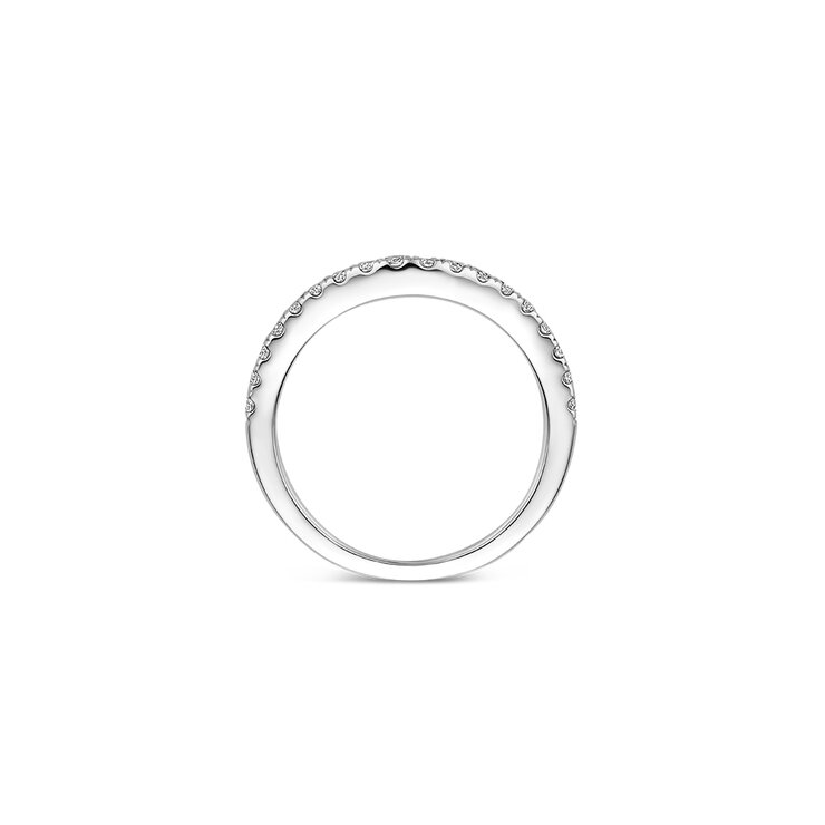 The Exclusive Collection trouwring in wit goud 18kt met briljant van 0,32 karaat