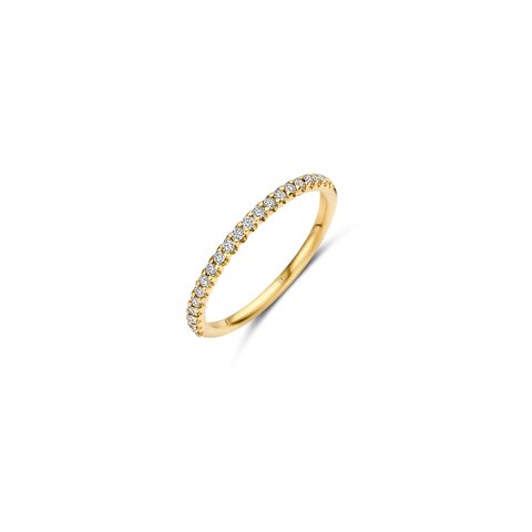 The Exclusive Collection trouwring in geel goud 18kt met briljant van 0,20 karaat