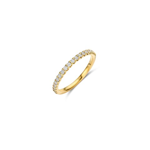 The Exclusive Collection trouwring in geel goud 18kt met briljant van 0.33 karaat