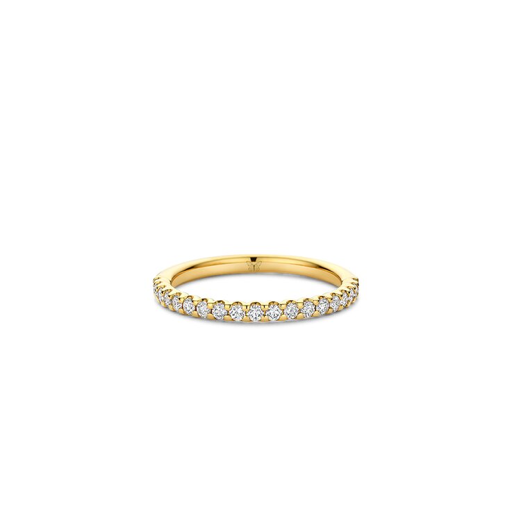 The Exclusive Collection trouwring in geel goud 18kt met briljant van 0.33 karaat