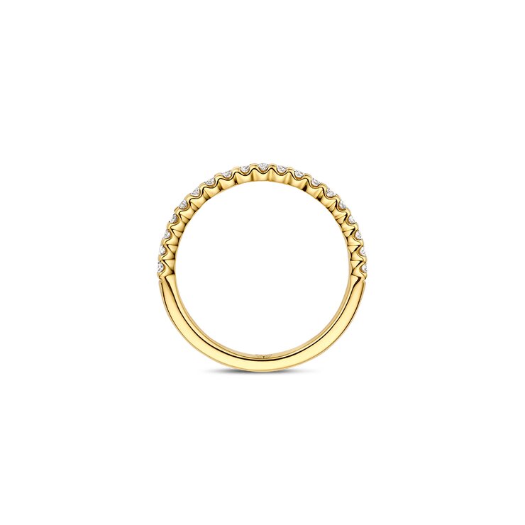 The Exclusive Collection trouwring in geel goud 18kt met briljant van 0.33 karaat
