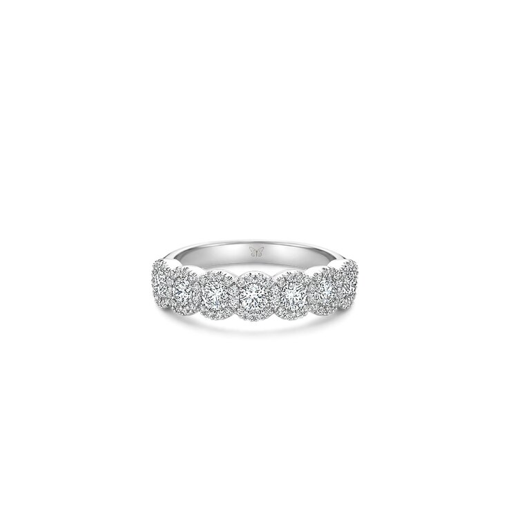 The Exclusive Collection en or blanc 18 ct avec brillant de 0.80 carat comme pierre principale entouré de briljants de 0,28 karaat