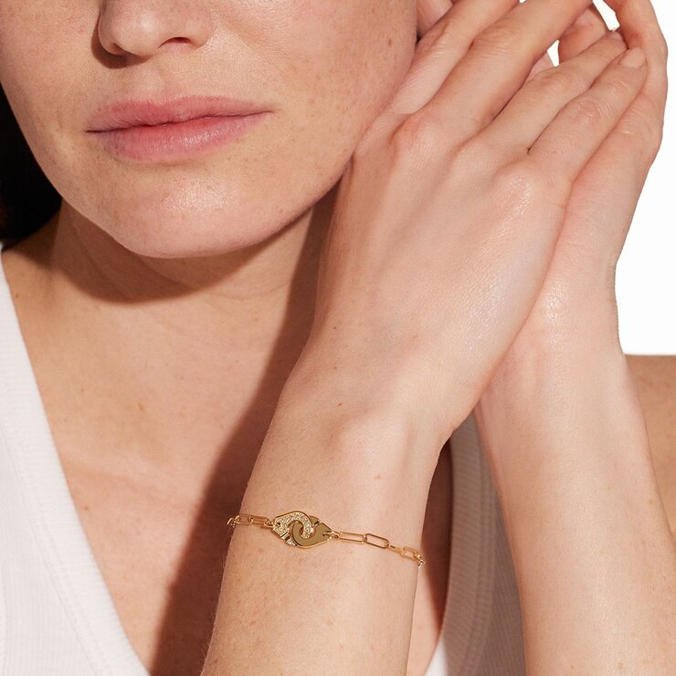 dinh van armband in geel goud 18kt met briljant van 0,15 karaat