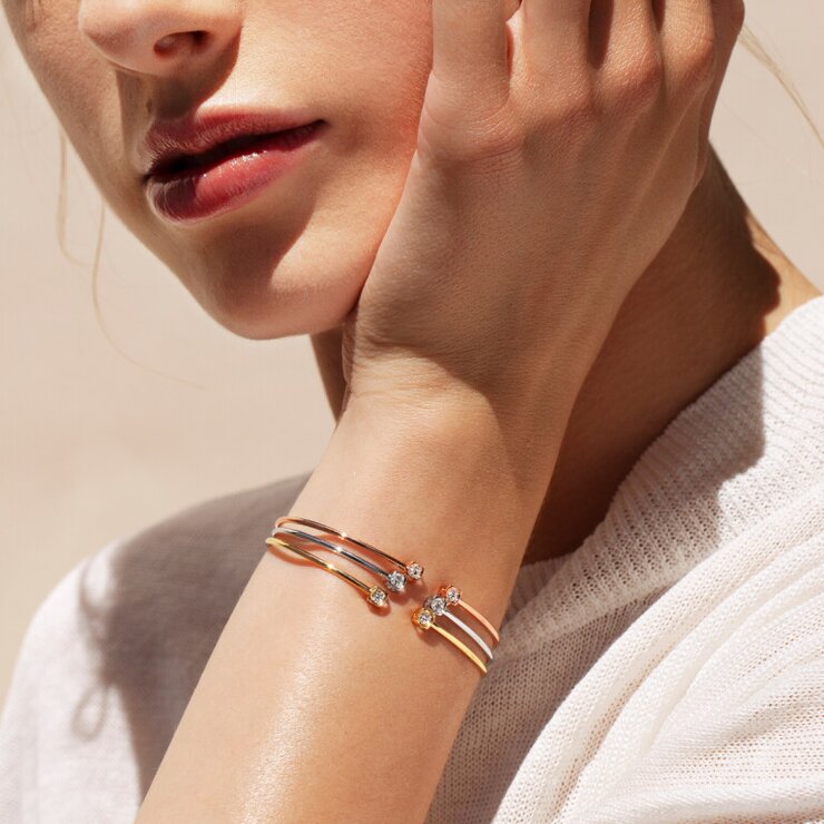 dinh van armband in wit goud 18kt met briljant van 0,14 karaat