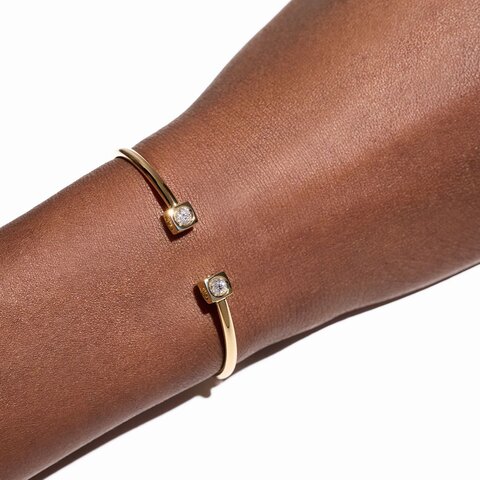 bracelet dinh van en or jaune 18 ct avec brillant de 0.44 carat