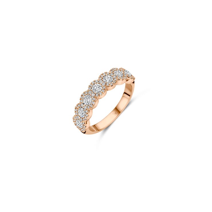 The Exclusive Collection en or blanc 18 ct avec brillant de 0.80 carat comme pierre principale entouré de briljants de 0,28 karaat