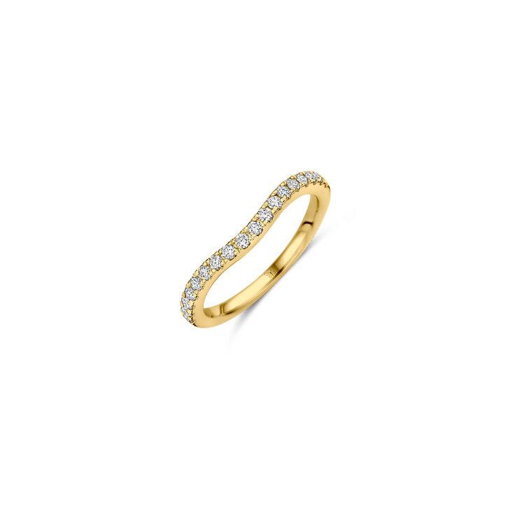 The Exclusive Collection trouwring in wit goud 18kt met briljant van 0,32 karaat
